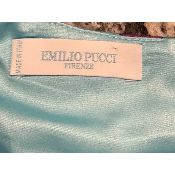 Emilio Pucci Multicolor Abstract Print Knee-Length Dress Multicolor Sz 8 Italy - Picture 2 of 7